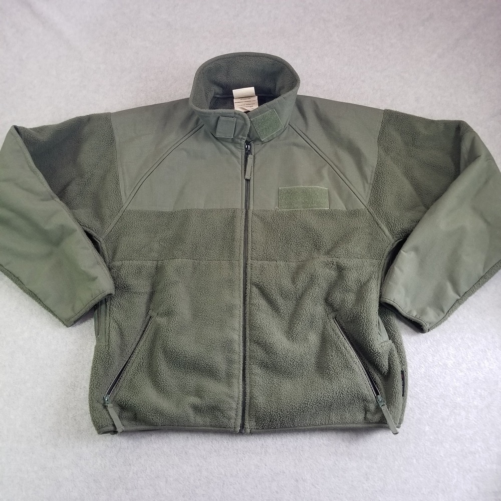 US Military Flyer's Jacket Liner Large Long Sage Green CWU-100/P Fleece SG